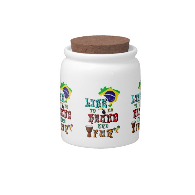 Like To Be Heard And Fun Candy Jar (Front)