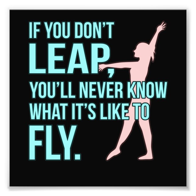 Like To Fly Gymnastics Gymnast Gymnastic Lover Gra Photo Print (Front)