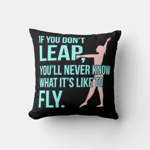 Like To Fly Gymnastics Gymnast Gymnastic Lover Gra Throw Pillow