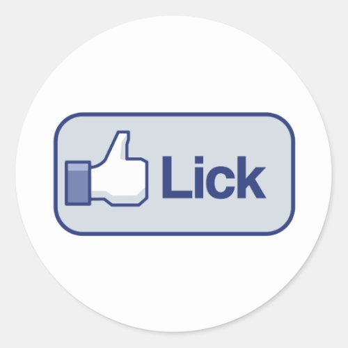 LIKE TO LICK CLASSIC ROUND STICKER