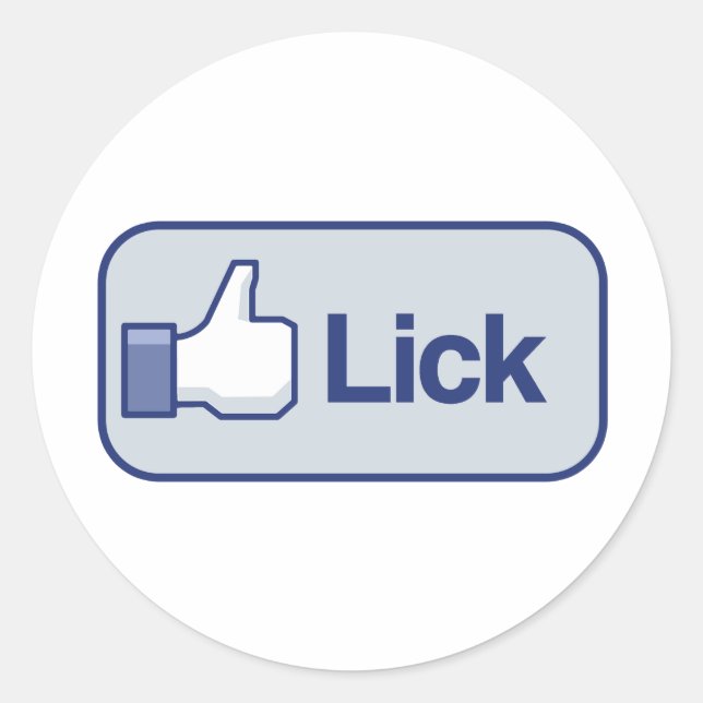 LIKE TO LICK CLASSIC ROUND STICKER (Front)