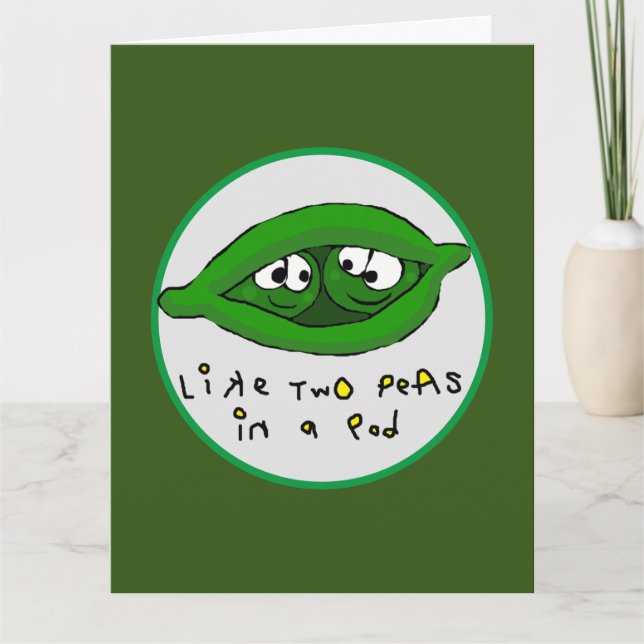 Like Two Peas In A Pod Greetings Card (Front)