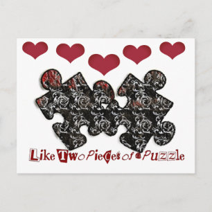 Like Two Pieces of a Puzzle Postcard