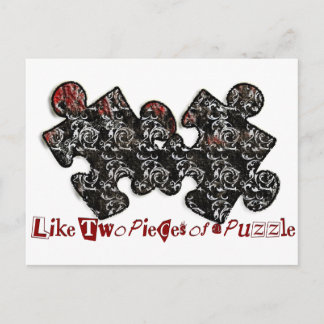Like Two Pieces of a Puzzle Postcard