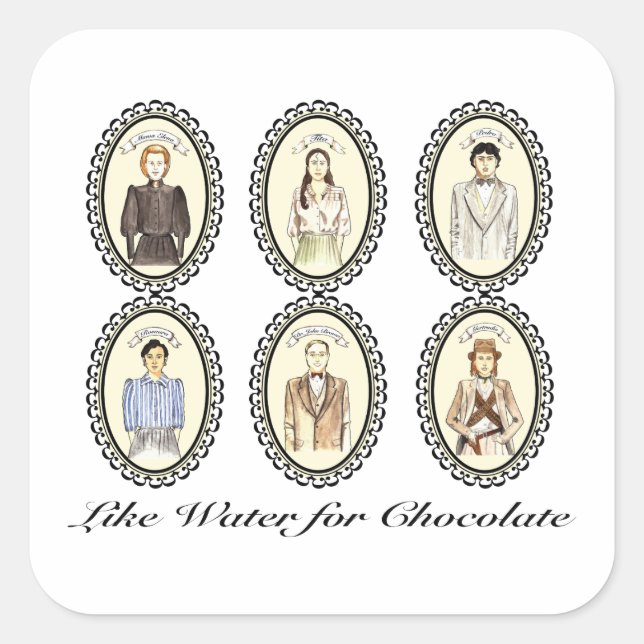 Like Water for Chocolate Square Sticker (Front)