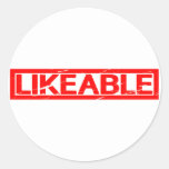 Likeable Stamp Classic Round Sticker