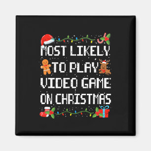 Likely To Play Video Game Family Matching Christma Magnet