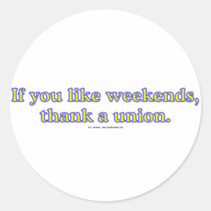 LikeWeekends Classic Round Sticker