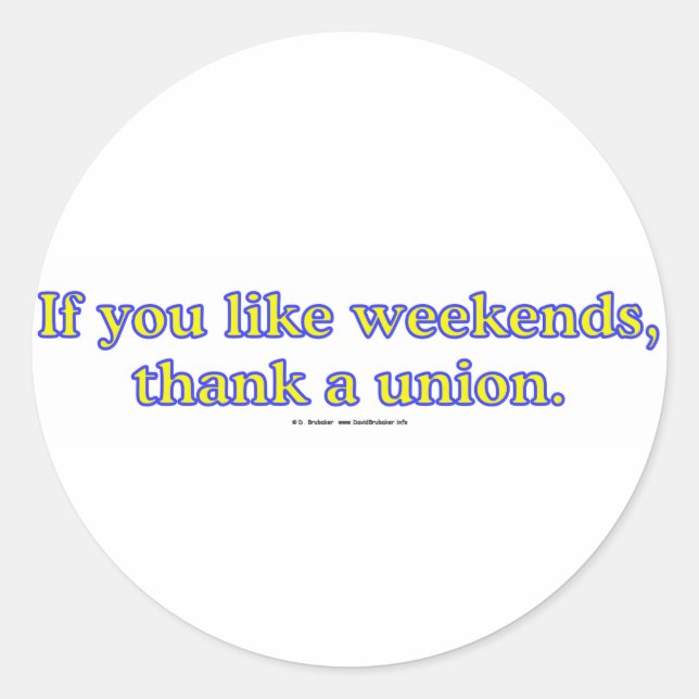 LikeWeekends Classic Round Sticker (Front)