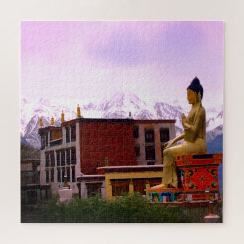 Likir Monastery  Sitting Buddha Maitreya Ladakh Jigsaw Puzzle
