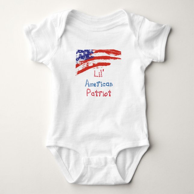 Lil' American Patriot Baby Bodysuit (Front)
