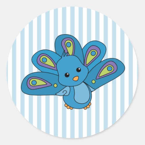 Lil Baby Peacock Classic Round Sticker