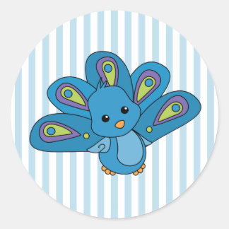 Lil' Baby Peacock Classic Round Sticker