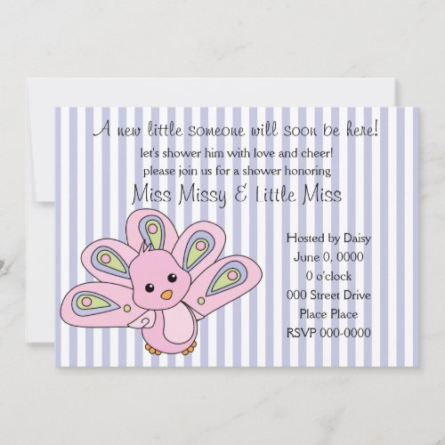 Lil' Baby Peacock Personalized Invite