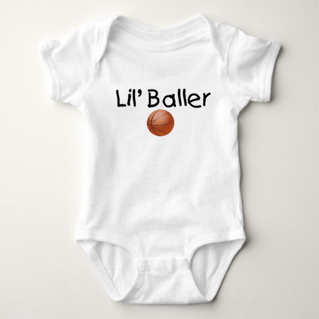 Lil Baller Basketball Baby Bodysuit (Front)