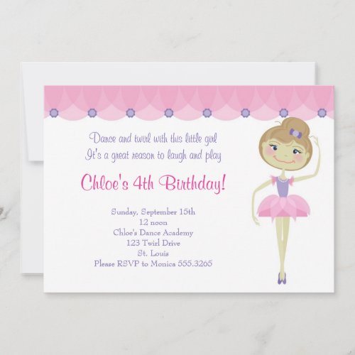 Lil Ballerina Invitations