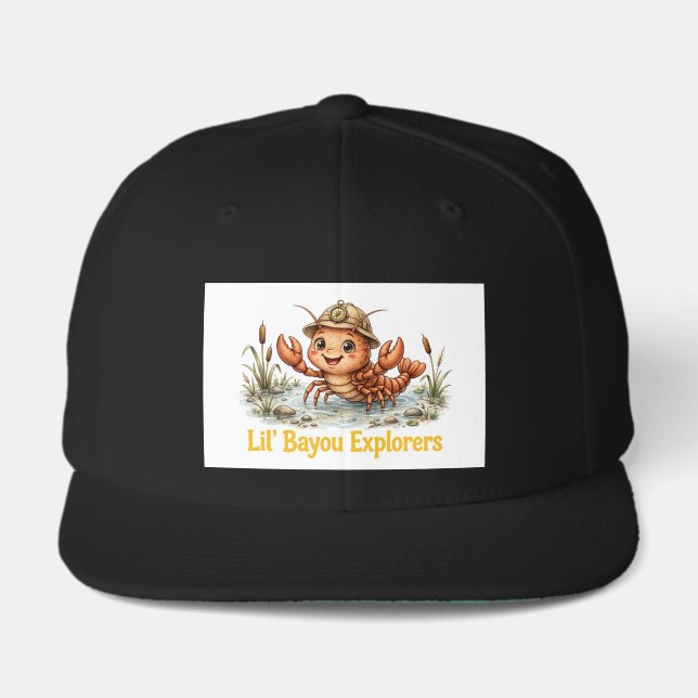 Lil' Bayou Explorers Crawfish Snapback Hat (Front)