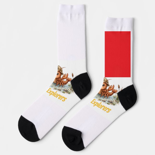Lil' Bayou Explorers Crawfish Socks (Left)