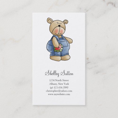 Lil' Bears · Baby Boy Blue Romper Business Cards