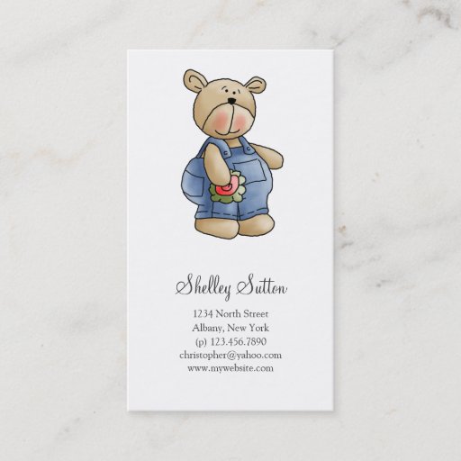 Customizable Lil' Bears · Baby Boy Blue Romper Business Cards