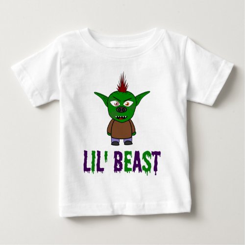 Lil Beast Goblin Purple and Green Dripping Font T Baby T_Shirt