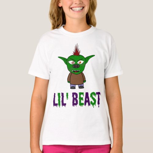 Lil Beast Goblin Purple and Green Dripping Font T T_Shirt