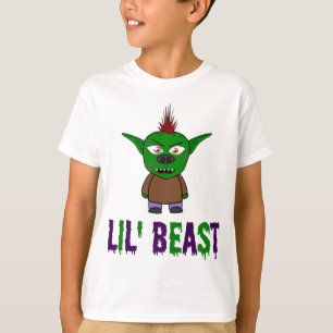 Lil' Beast Goblin Purple and Green Dripping Font T T-Shirt