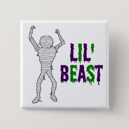 Lil Beast Mummy Purple and Green Dripping Font Button