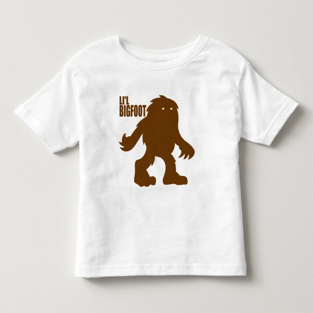 LI'L BIGFOOT Adorable Logo - Cute Brown Sasquatch Toddler T-shirt (Front)