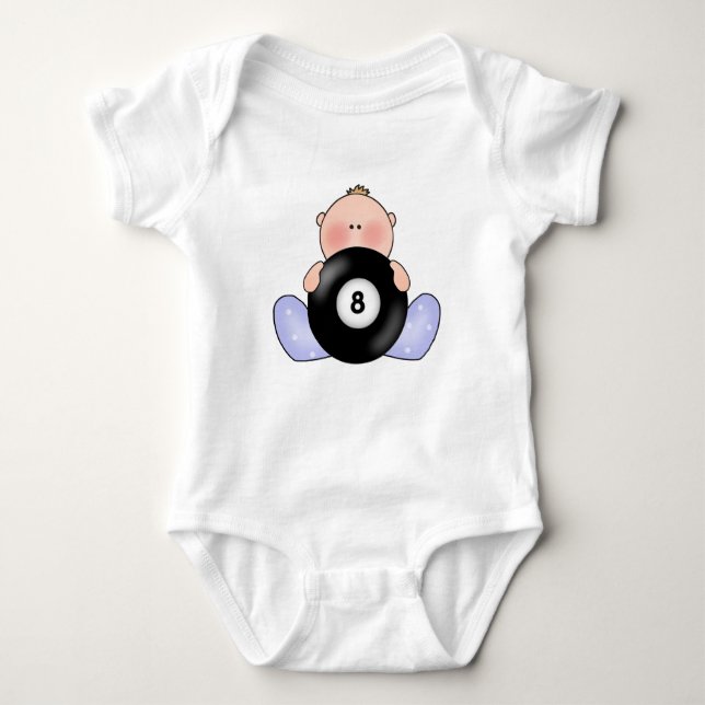 Lil Billiards Baby Boy Baby Bodysuit (Front)