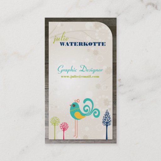 Customizable Lil Birdie Graphic Design Business Cards