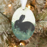 Lil Black Bunny Ornament at Zazzle