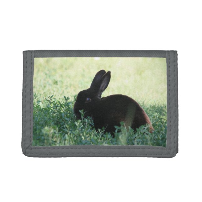 Lil Black Bunny Trifold Wallet (Front)