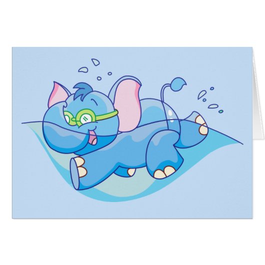 Lil Blue Elephant Swimming (Front Horizontal)
