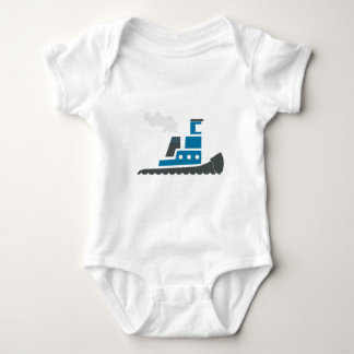 Lil Blue Tugboat Baby Bodysuit