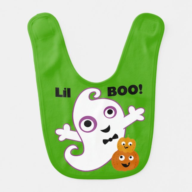 Lil BOO Halloween Baby Bib (Front)
