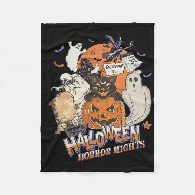 Lil Boo Halloween Horror Nights Every Is October 3 Fleece Blanket (Front)