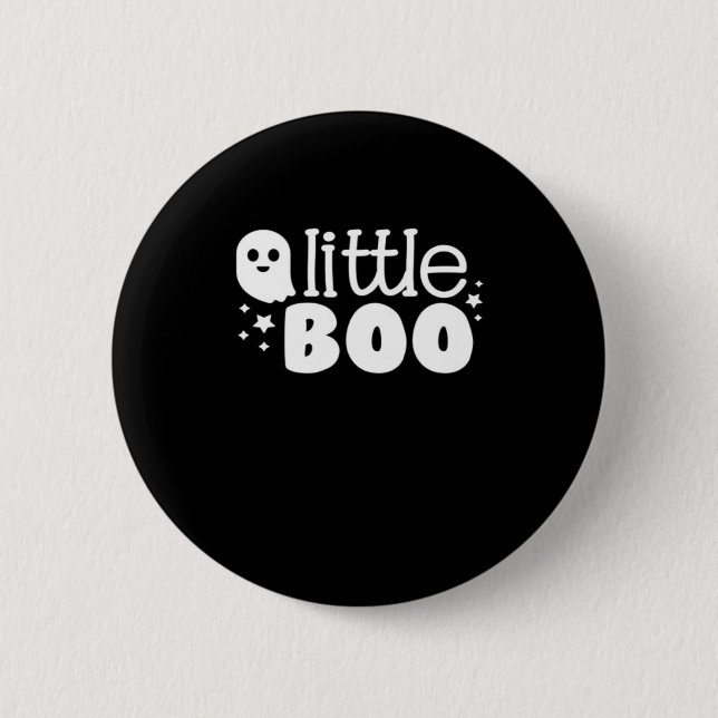 Lil Boo Halloween Vintage Style Button (Front)