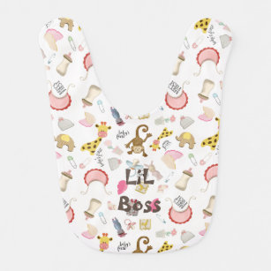 LiL Boss & Cuteness R US two-sided Baby Bib