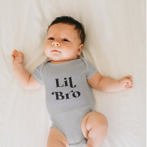 Lil Bro Announcement Baby Bodysuit
