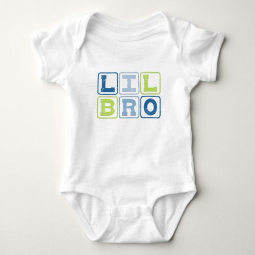 LIL BRO OUTLINE BLOCKS BABY BODYSUIT