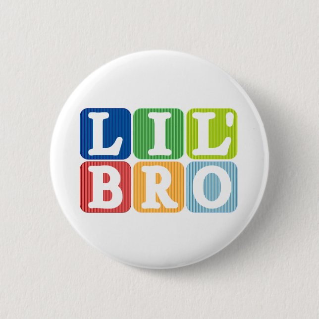 Lil bro pinback button (Front)
