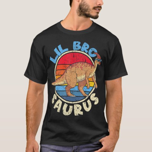 Lil Bro Saurus I Parasaurolophus I Family Matching T_Shirt