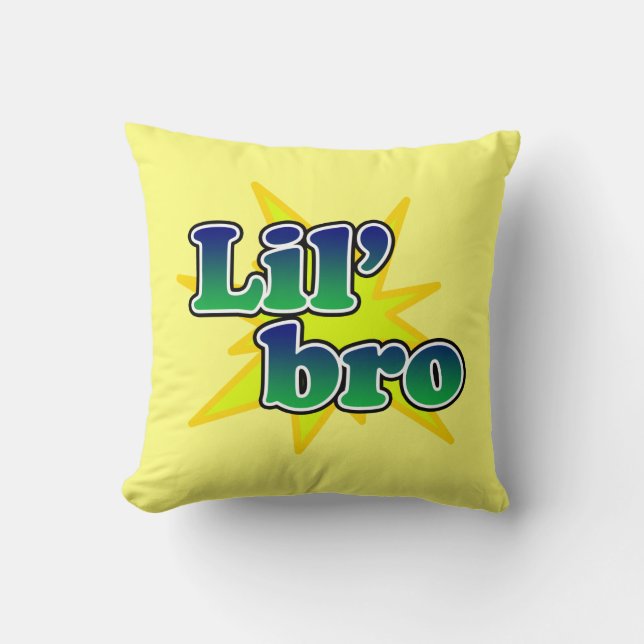 Lil Bro Throw Pillow (Front)