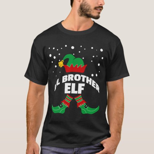 Lil Brother Elf Family Group Santas Helper T_Shirt