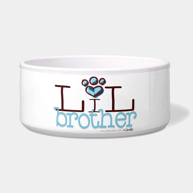 Lil Brother Paw Print Bowl (Front)