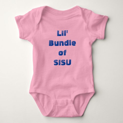 Lil Bundle of SISU Baby One_Piece Pink Baby Bodysuit