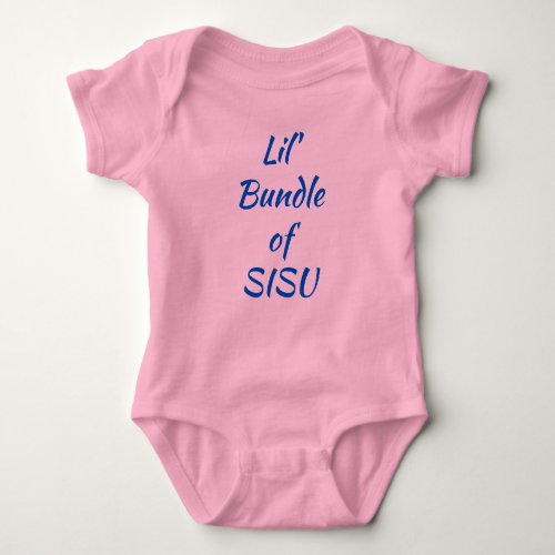 Lil Bundle of SISU Finnish Baby One_Piece Pink Baby Bodysuit