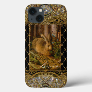 Lil Bunny in the Garden Monogram iPhone 13 Case