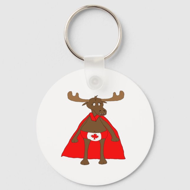 Lil Canadian, Eh? Moose Keychain (Front)